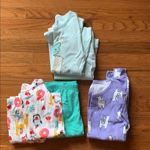 Lot: sz 14 Carter’s pjs  (1pair has been worn)
